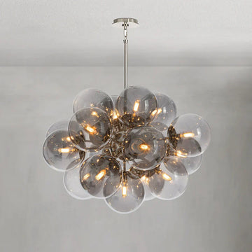 Mandoza Nickel Smoked Glass Chandelier