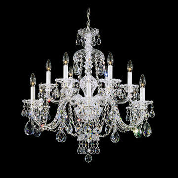 Traditional Crystal 3601 Sterling 12-lt 29" Chandelier