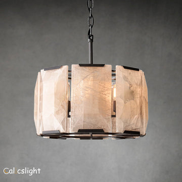 Holliy Calcite Round Chandelier 19"