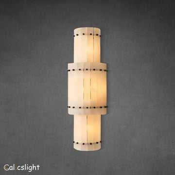 Marcus Alabaster Grand Round Sconce