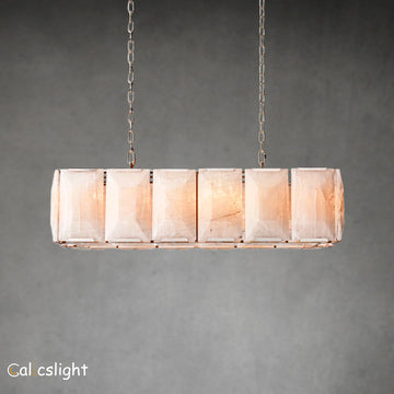 Holliy Calcite Rectangular Chandelier 42"