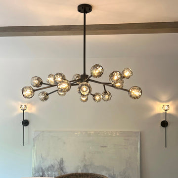 Bille De Crystal Ball Round Chandelier 36"