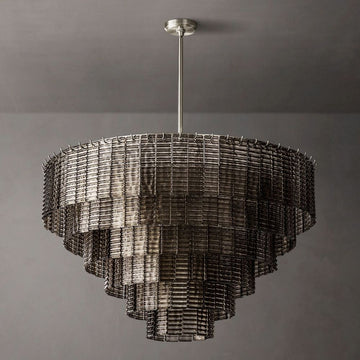 Sarella Somke Glass Round Chandelier 41" 52" 65"
