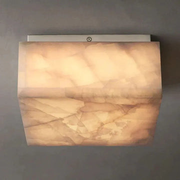Raines Alabaster Square Flushmount 6'' 10'' 14'' For Bedroom, Bathroom