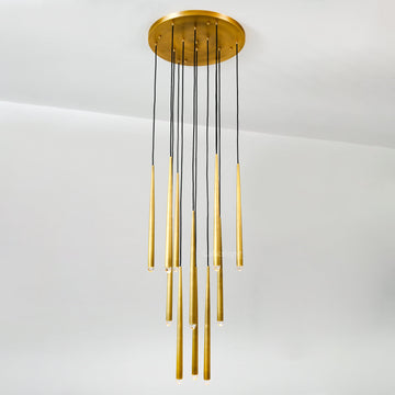 Aureline Brass Round Chandelier 24"