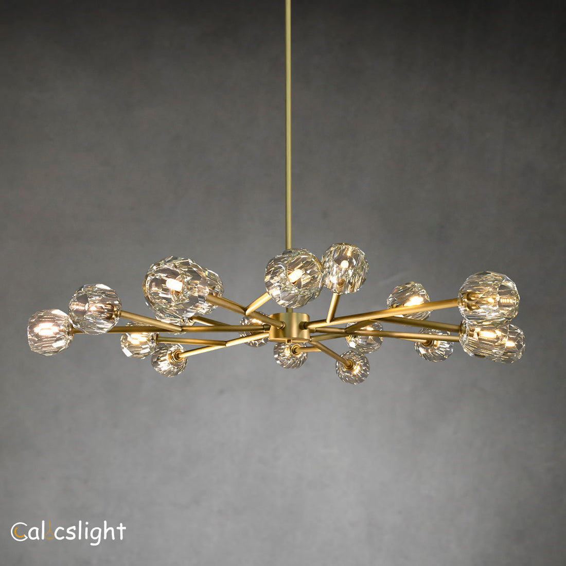Bille De Crystal Ball Round Chandelier 60"