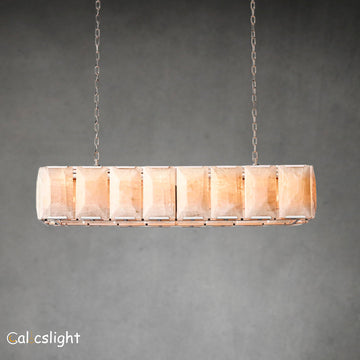 Holliy Calcite Rectangular Chandelier 55"