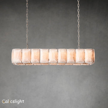 Holliy Calcite Rectangular Chandelier 62"