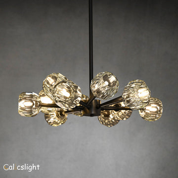 Bille De Crystal Ball Round Chandelier 24"