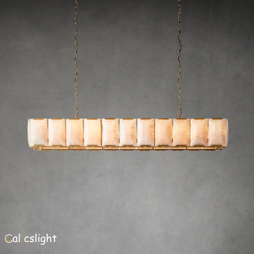Holliy Calcite Rectangular Chandelier 74"