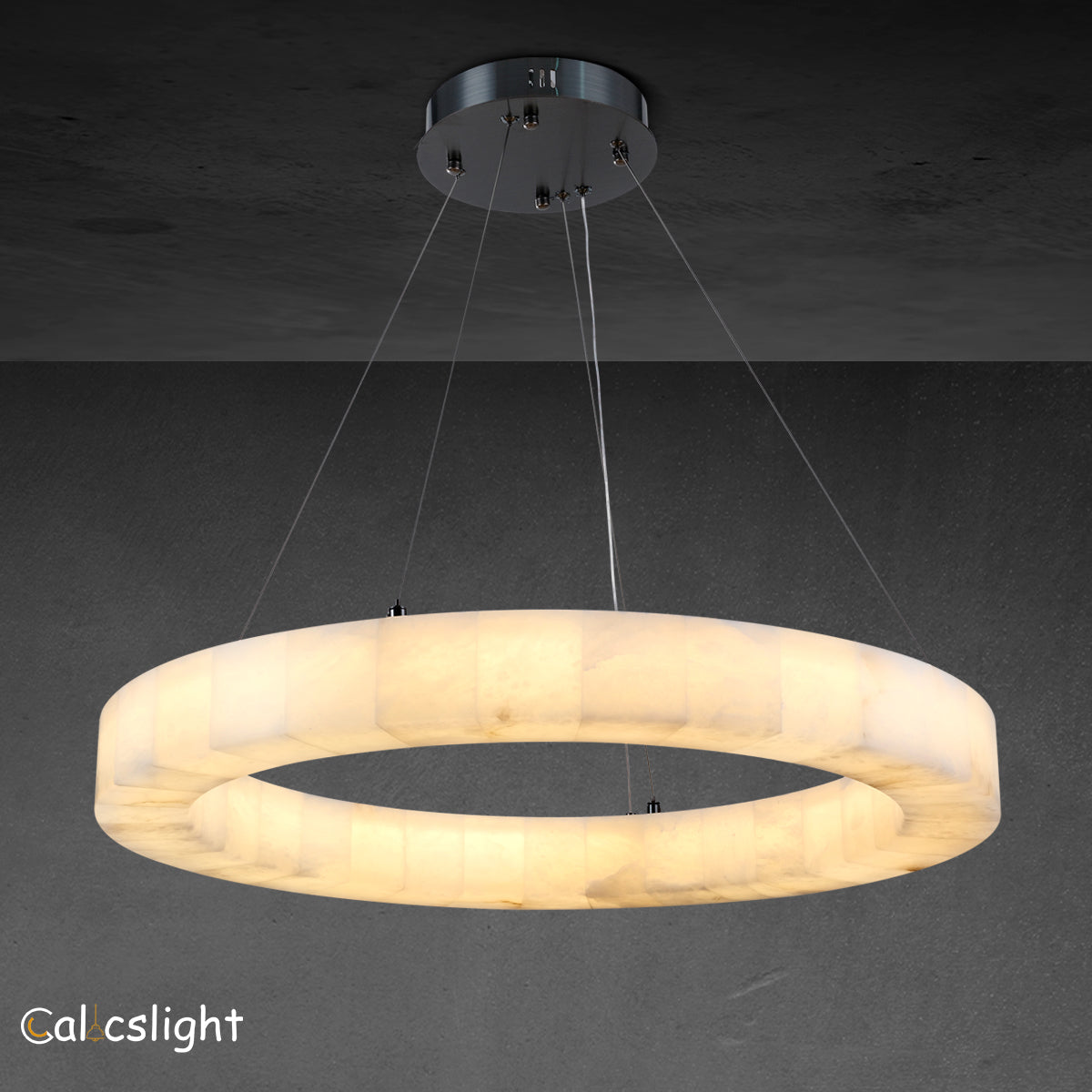 Raines Alabaster Round Chandelier 31"