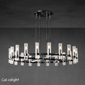 Ravelle Glass Round Chandelier 60"