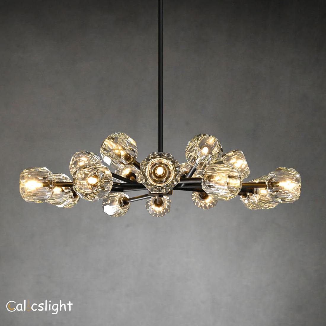 Bille De Crystal Ball Round Chandelier 36"