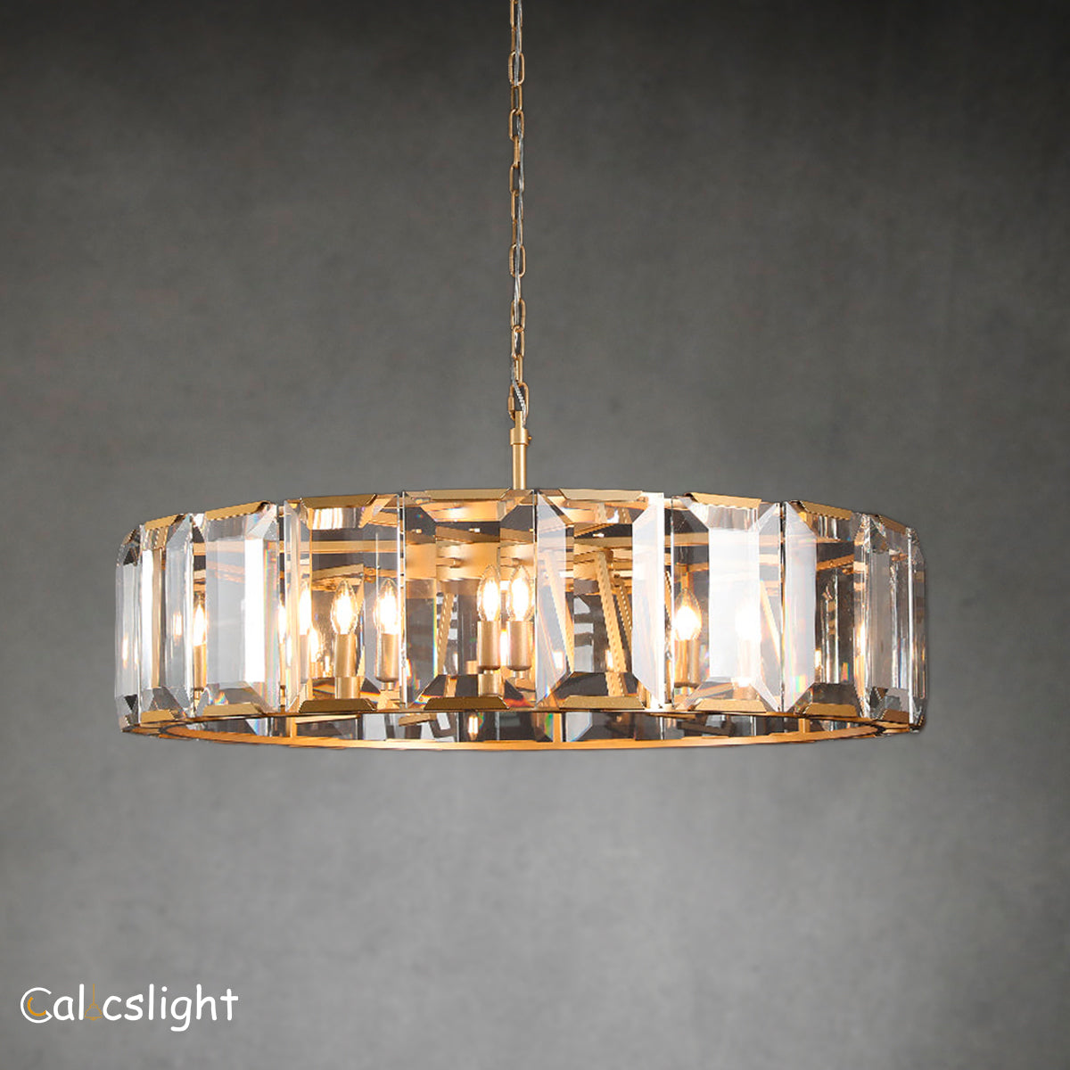 Holliy Multicurve Crystal Round Chandelier 60"