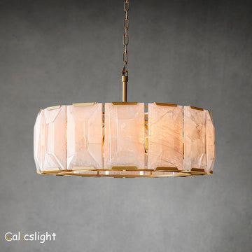 Holliy Calcite Round Chandelier 31"