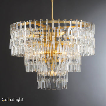 Marvella Tier K9 Crystal Round Chandelier  36"