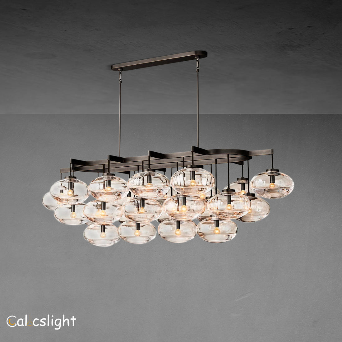Cabrelle Glass Linear Chandelier 72"