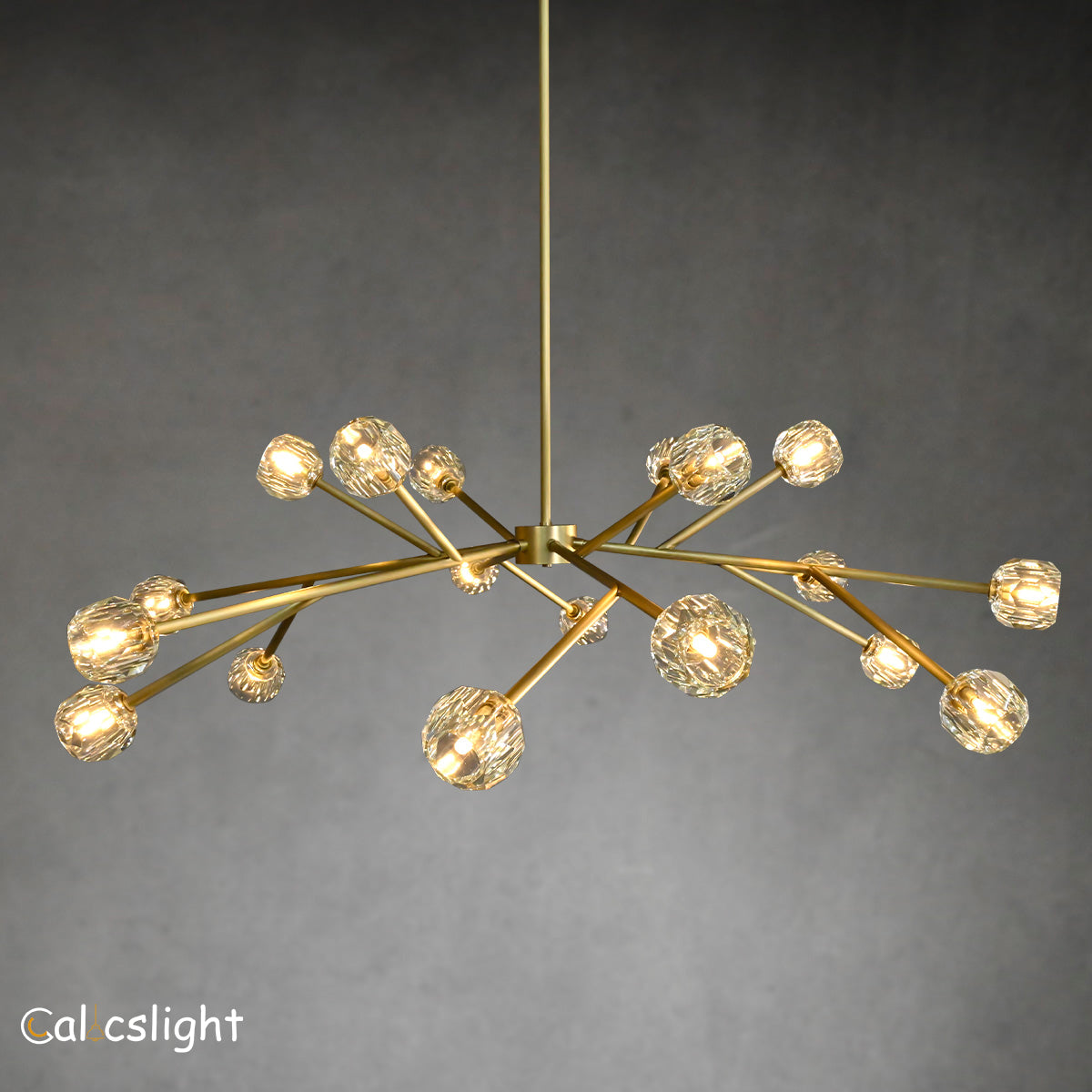 Bille De Crystal Ball Round Chandelier 72"