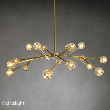 Bille De Crystal Ball Round Chandelier 72"