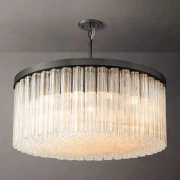 Cirro Glass Round Chandelier 36"