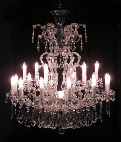 18 flames Silver Maria Theresa crystal chandelier with crystal Pendeloques