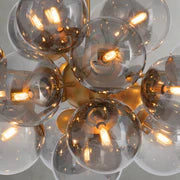Mandoza Brass Smoked Glass Chandelier