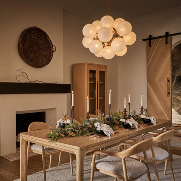 Mandoza Brass Glass Chandelier