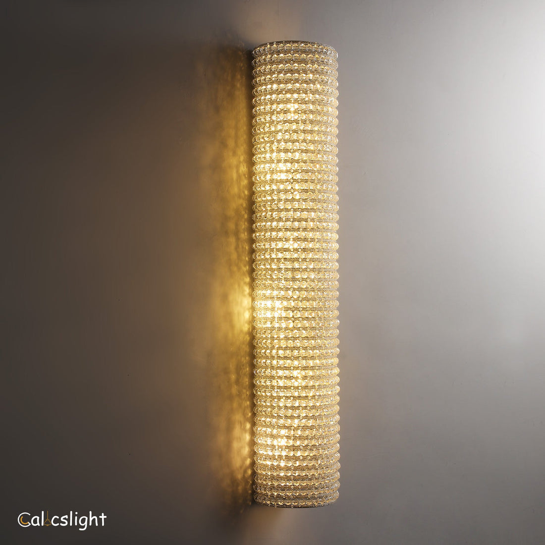 Halo Clear Crystal Beads Wall Sconce 36"H