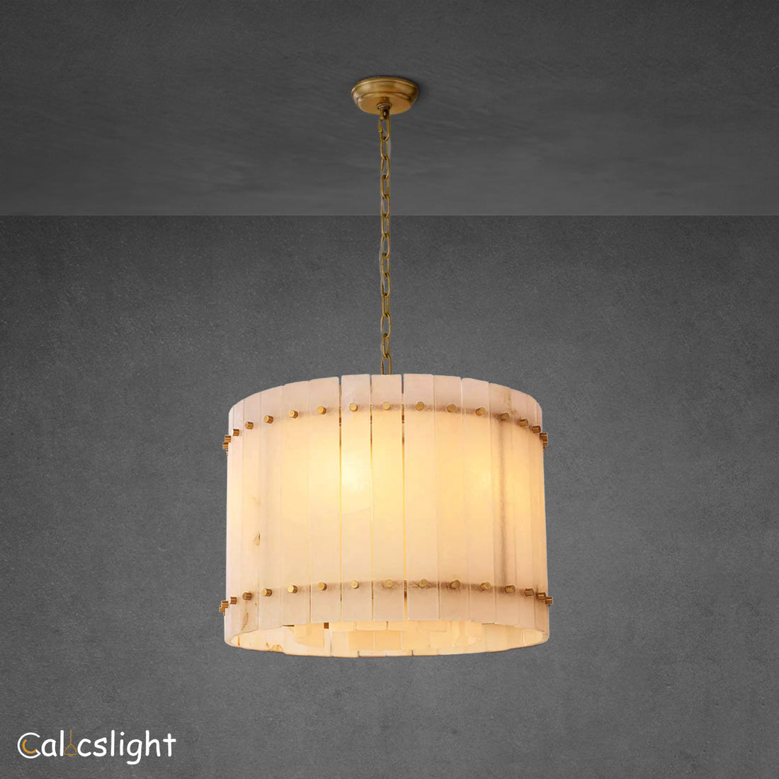 Marcus Alabaster Round Chandelier 22"