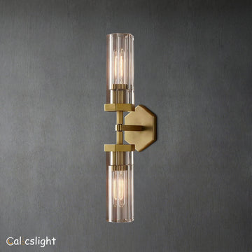 Lambrey Linear Short Bedroom Glass Wall Sconce