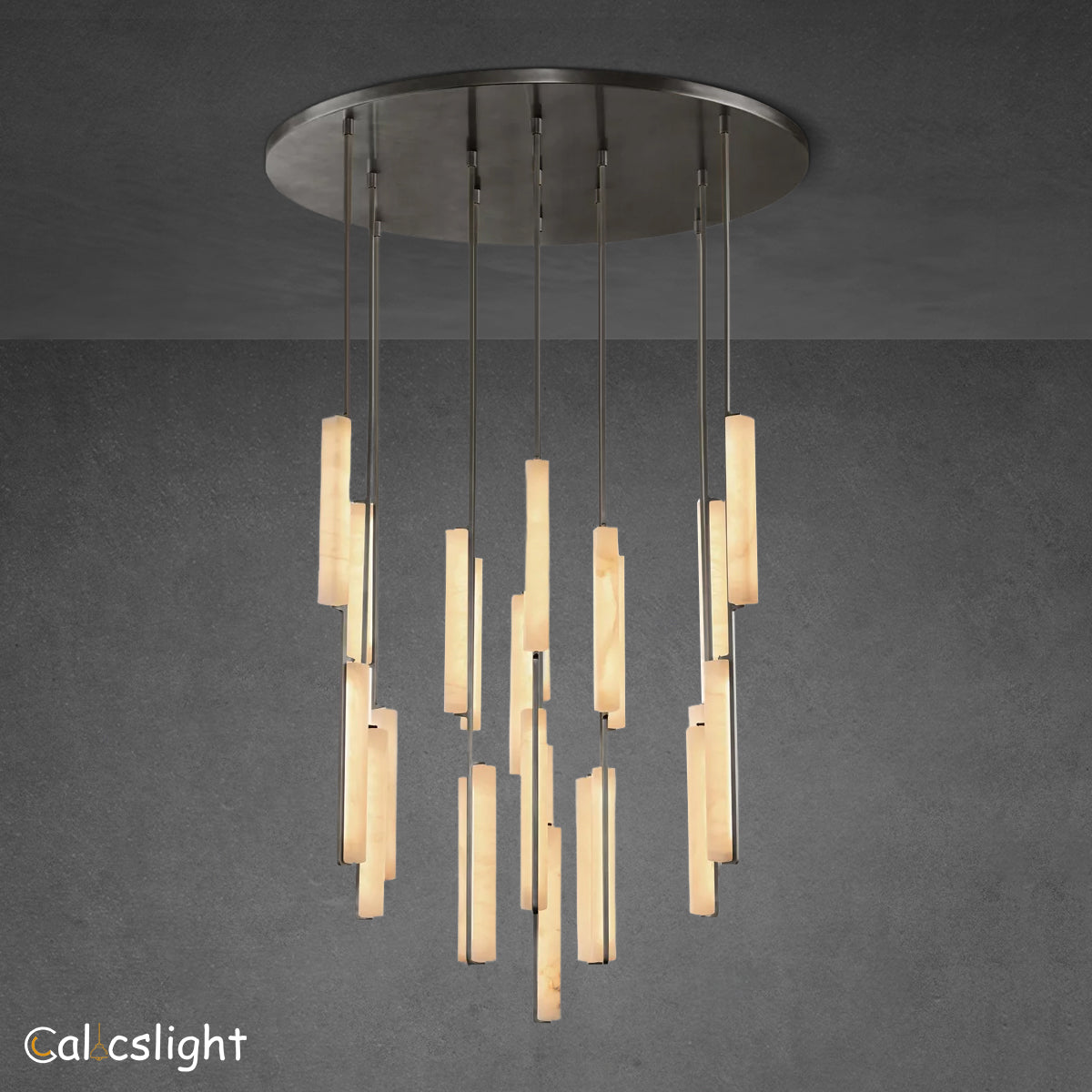 Aaron Alabaster Round Chandelier 56"