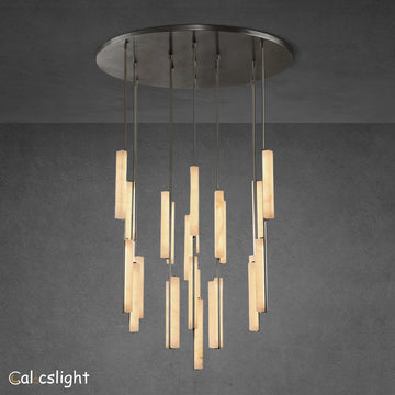 Aaron Alabaster Round Chandelier 56"
