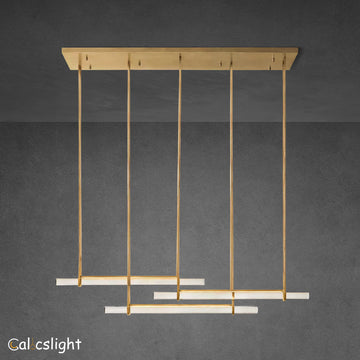 Aaron Crystal Triple Bar Linear Chandelier