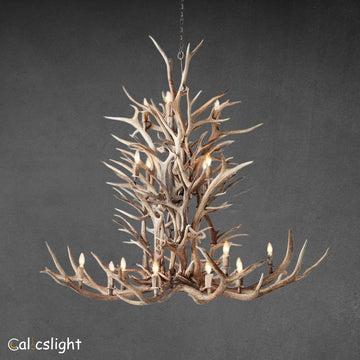 Natural Antler Chandelier 66"