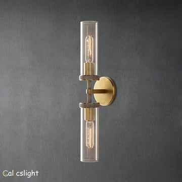 Lambrey Linear Short Bathroom Glass Wall Sconce
