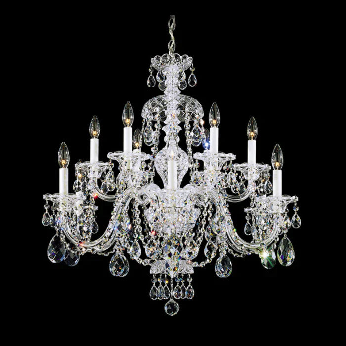 Traditional Crystal  3601 Sterling 12-lt 29" Chandelier