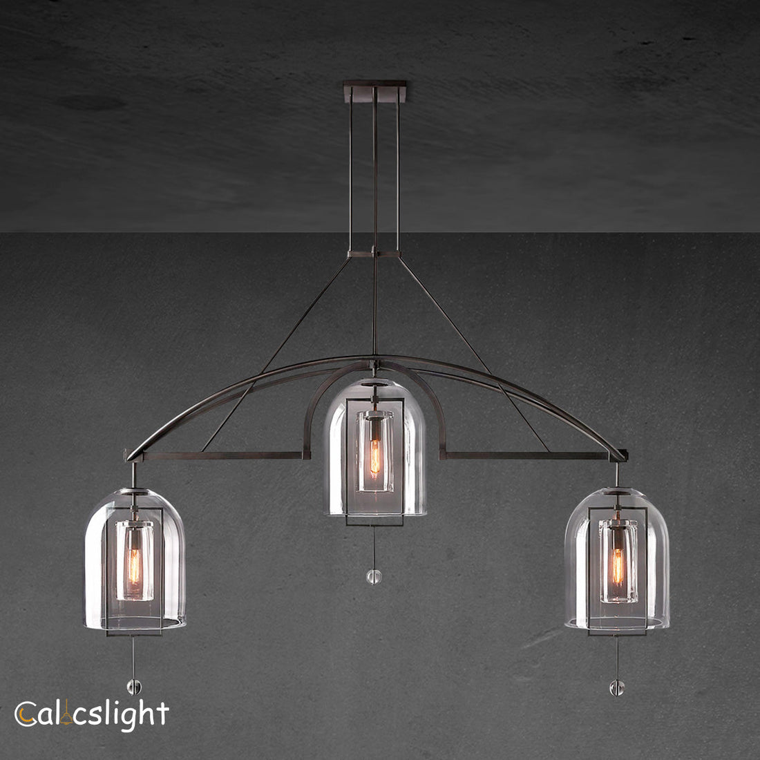 Fulcrum Round Chandelier 73" 3-Lights