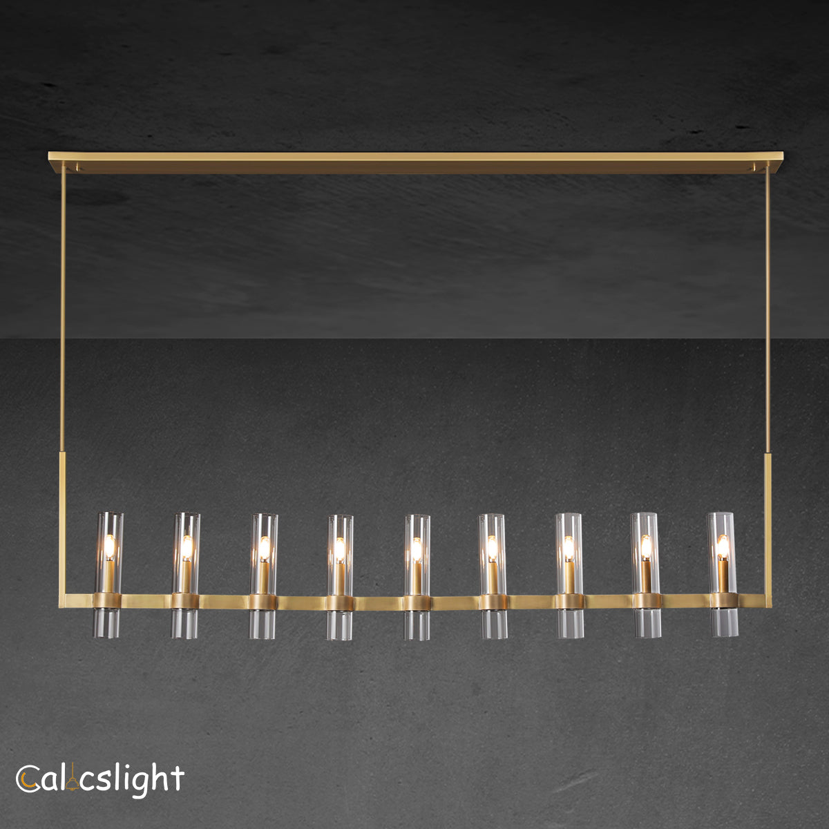 Ravelle Glass Linear Chandelier 72"