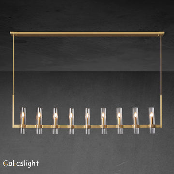 Ravelle Glass Linear Chandelier 72"