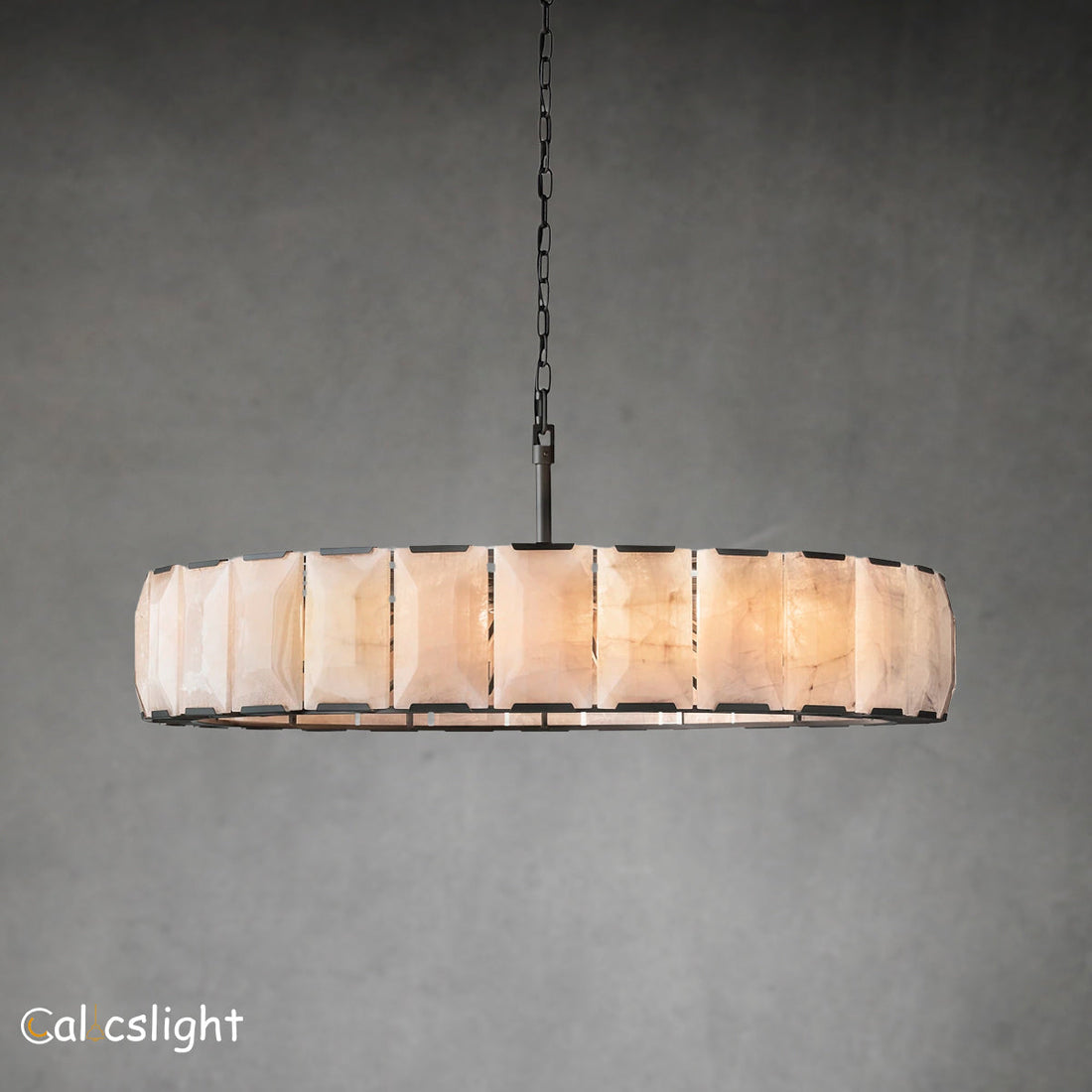 Holliy Calcite Round Chandelier D 60"