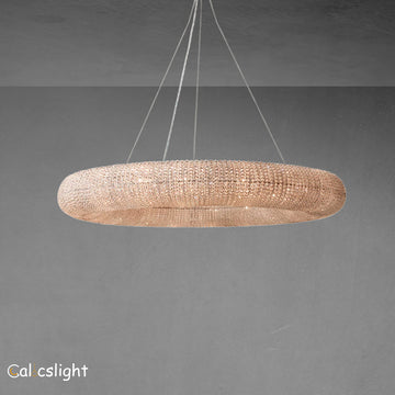 Halo Crystal Aperture Round Chandelier D59"