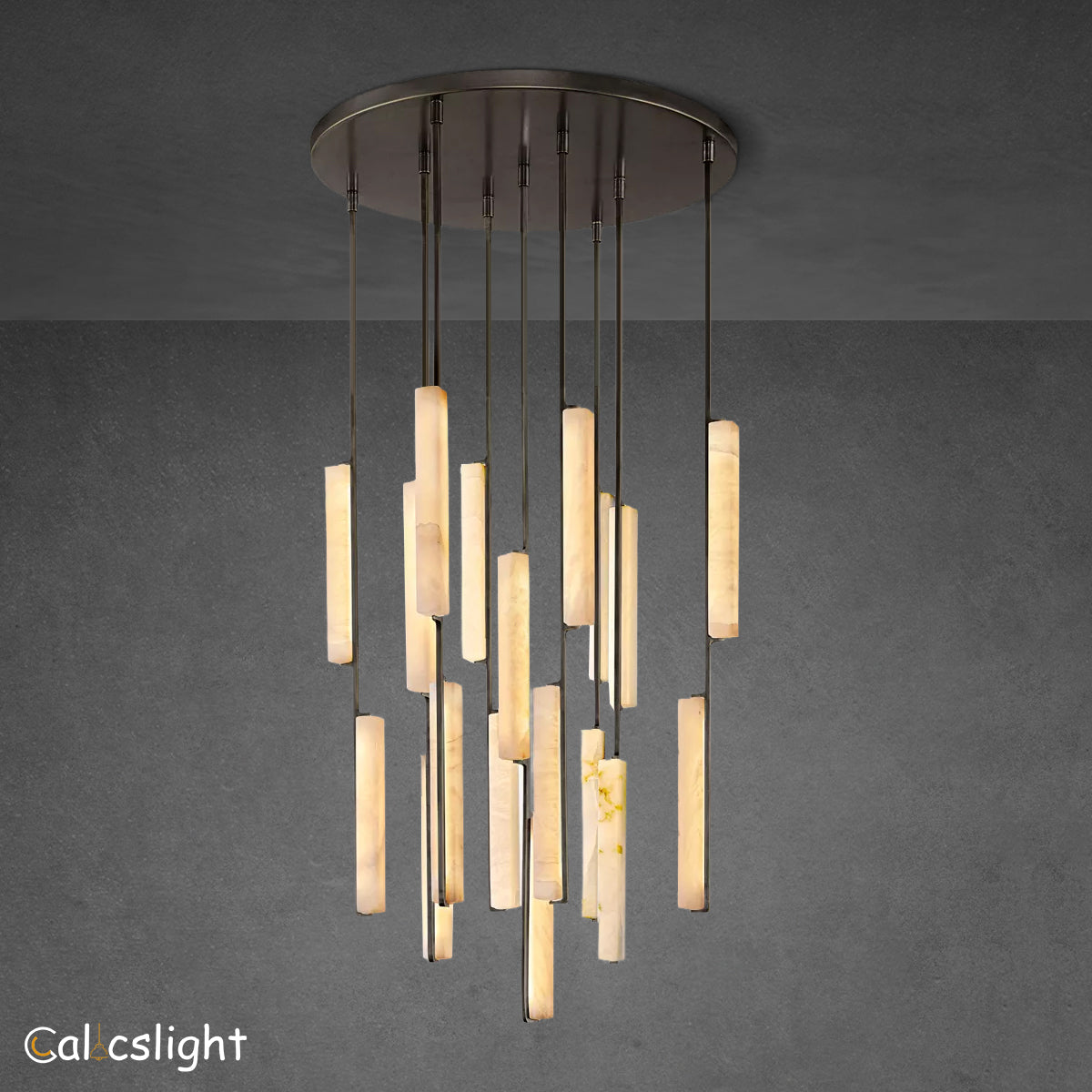 Aaron Alabaster Round Chandelier 40"