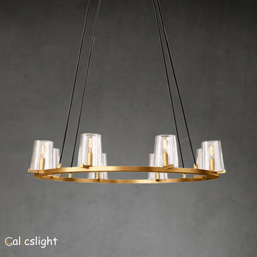 Pavence Clear Glass Round Chandelier 36"