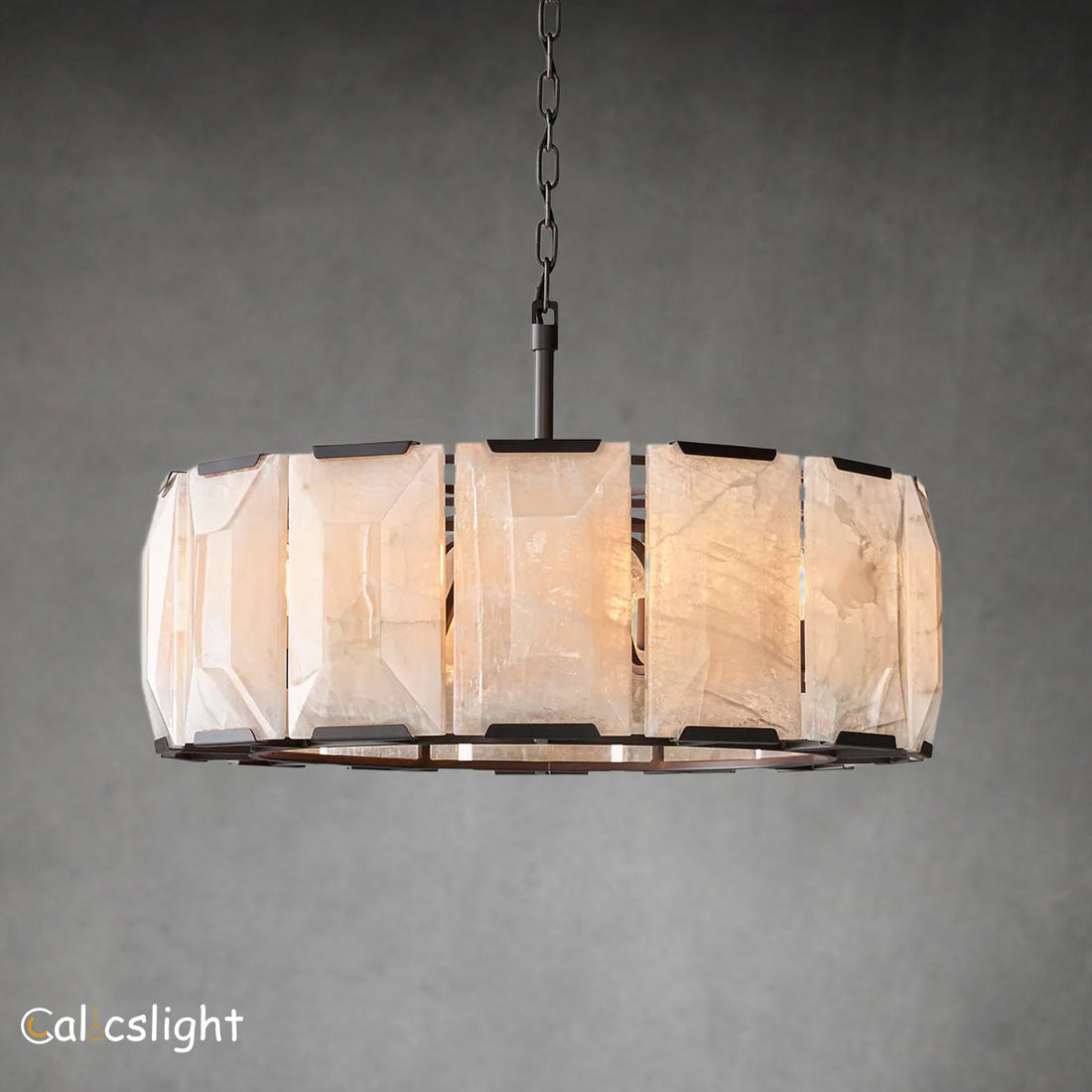 Holliy Calcite Round Chandelier 31"