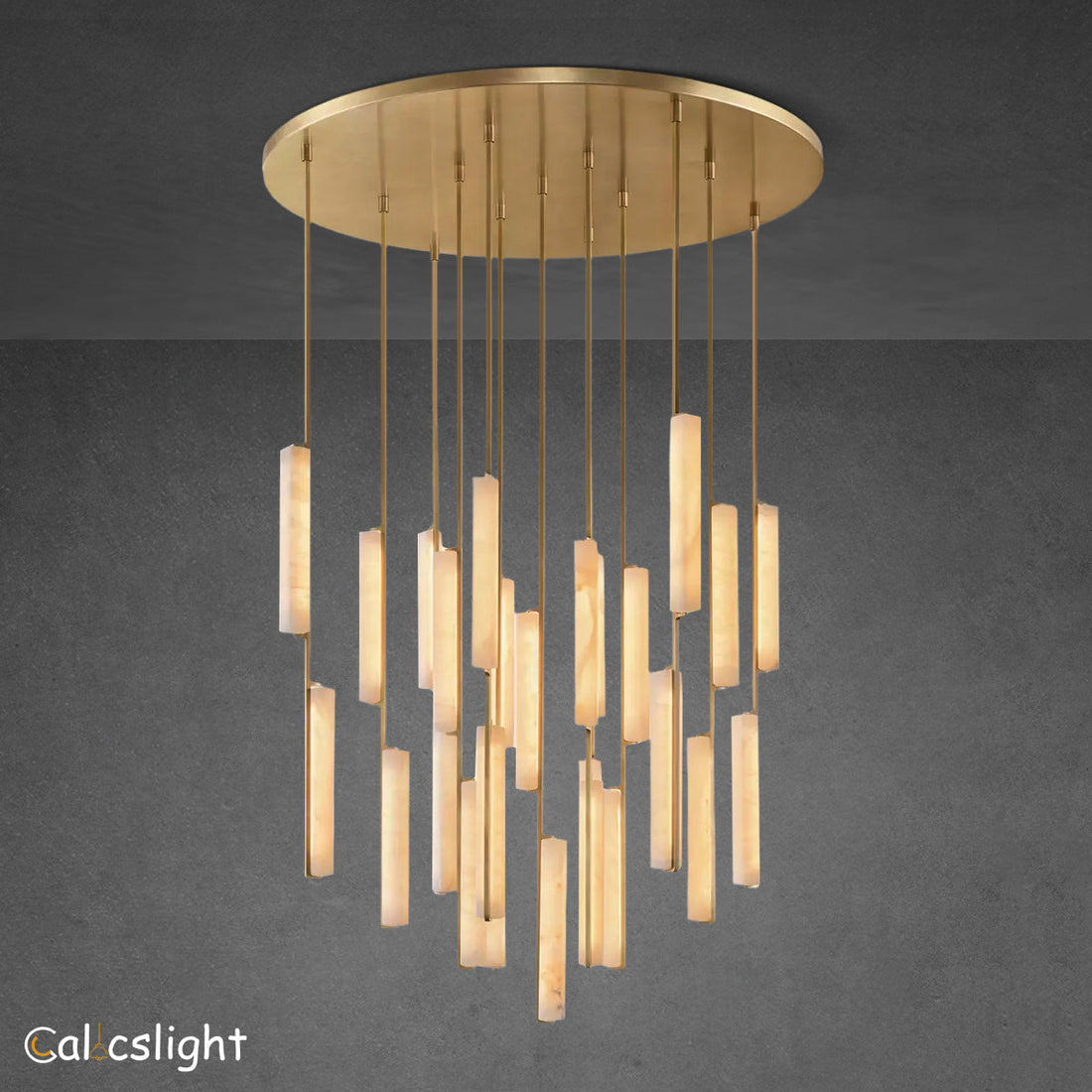 Aaron Alabaster Round Chandelier 56"