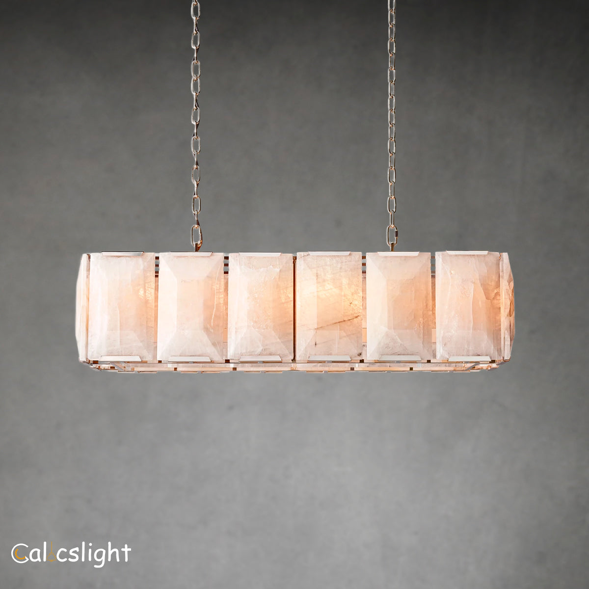 Holliy Calcite Rectangular Chandelier 42"