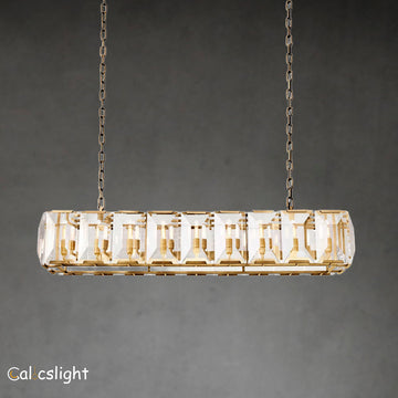Holliy Multi Crystal Rectangular Chandelier 62"