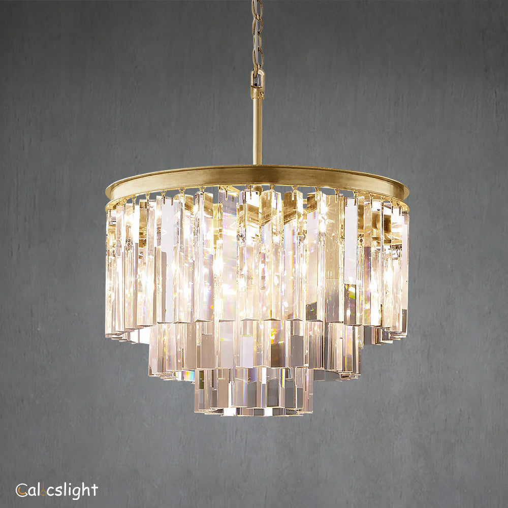 Reis Crystal Multi-Layer Round Chandelier 20" 32" 44"