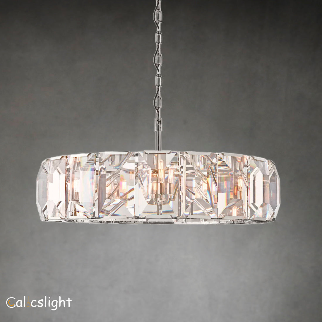 Holliy Multicurve Crystal Round Chandelier 60"