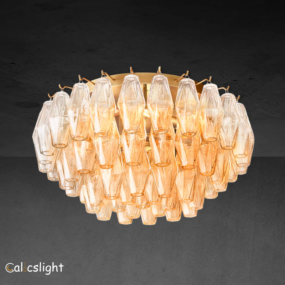 Chavelle Glass Round Flush Mount 22"
